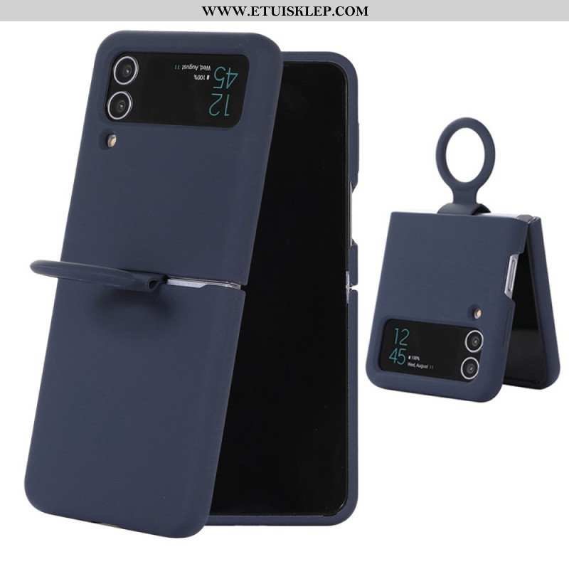 Etui do Samsung Galaxy Z Flip 4 Etui Folio Płynny Silikon Z Pierścieniem